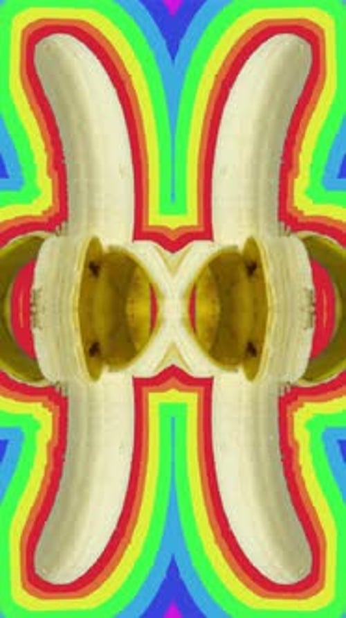 Pattern of Animated Bananas in Vertical