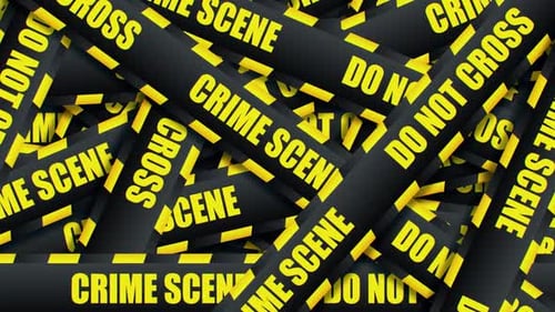 Animated Crime Scene Tape Background Loop