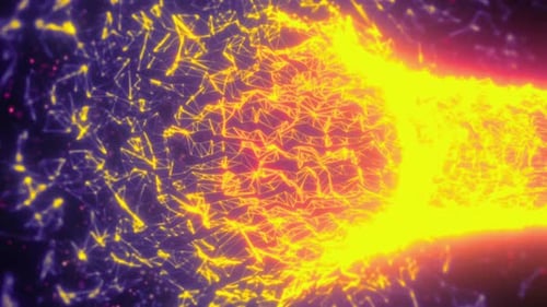 Erlebe die lebendige Energie eines glühenden kosmischen Nebels voller lebendiger Farben und abstrakter p