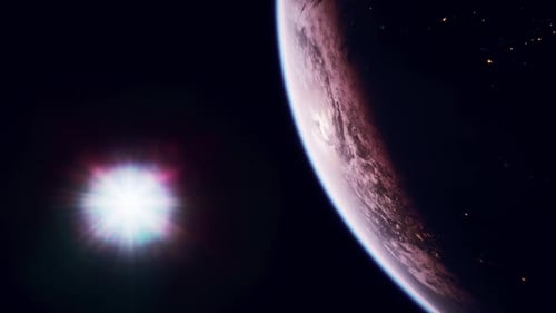Earth at Night with City Lights Elements of This Image Furnished By NASA