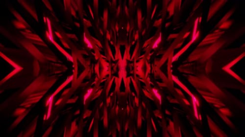 Red Space Vj Loop Background Crystall Party 4K