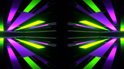 Purple And Light Green Neon Magic Alley Background Vj Loop In 4K
