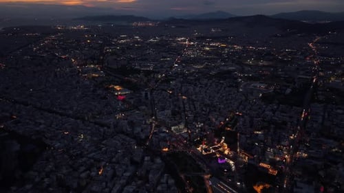 Twilight Cityscape of Athens