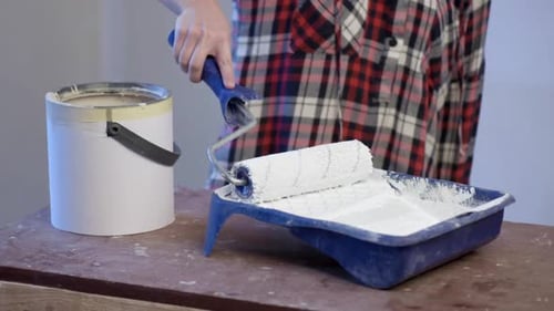 White Paint and Roller