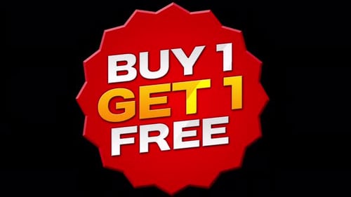 Animated Buy One Get One Free Sale Badge