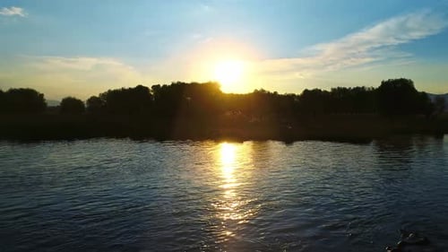 Sunset Reflects On The Lake