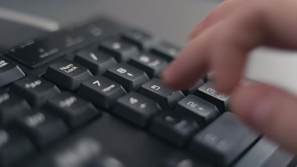 Hands Count Numbers on the Keyboard the Office Worker Prepares the ...