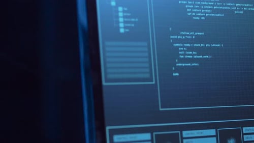 Cybercrime and Technology Concept - Hacking of Computer System by Virus Cyber