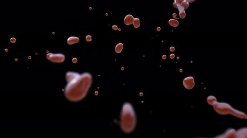 Dynamic Liquid Splash and Floating Droplets Animation