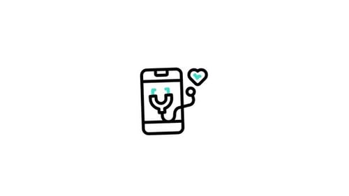 Animated Flat Design Medical Phone Icon