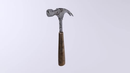 Hammer Tool 3d object rotating loop