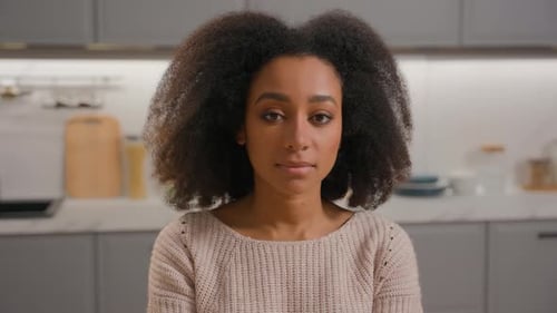Woman Portrait in Kitchen