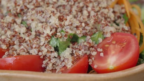 Fresh Quinoa Salad with Tomatoes and Carrots