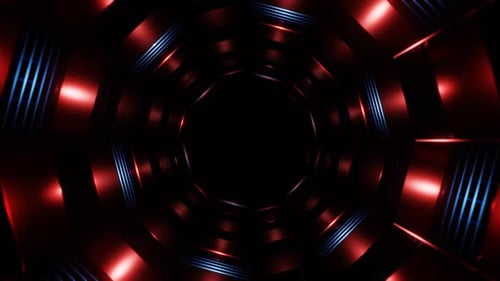 Red And Blue Net Tunnel Background Vj Loop In HD
