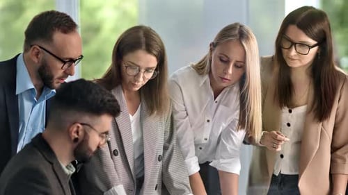 Business People Partner Meeting Conference Discussing Solution Brainstorming Project Boss at Office