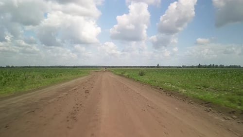 Grader works with tractor and levelling the field road
