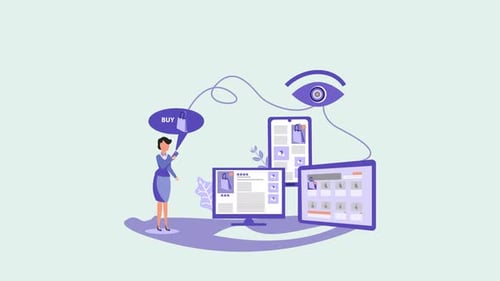 E-commerce User Experience and Data Monitoring Animation
