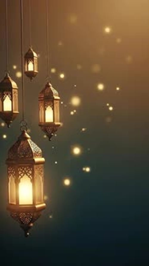Eid Background - Islamic Lanterns With Soft Pattern 2D Animation | Manestream Den