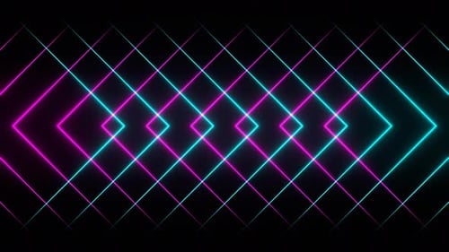 Cyan And Pink Abstract Changing Neon Squares Background Vj Loop In 4K