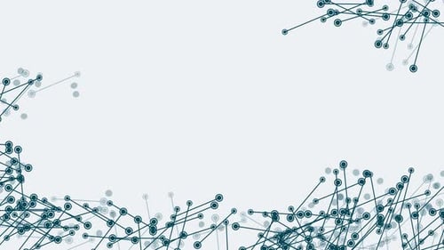 Animación de patrones de fondo de red abstracta futurista: visualización de datos digitales de alta tecnología