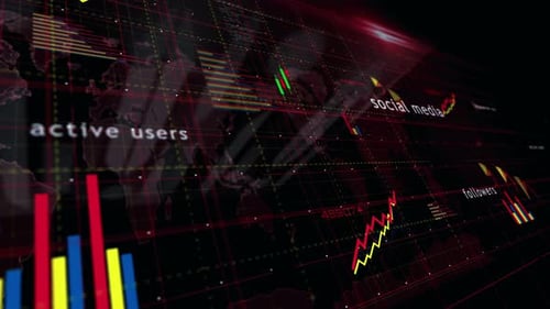 Animated Futuristic Data Interface for Social Media Analytics