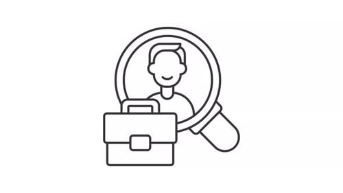 Hiring employee line animation