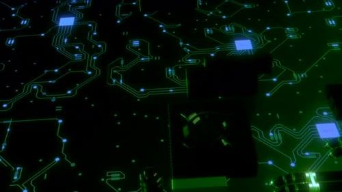 Glowing Network Lines in Chip