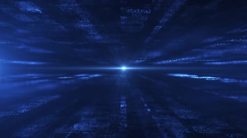 Abstract scene of futuristic cyber world, sci-fi grid, technology glowing surface, neon night scene