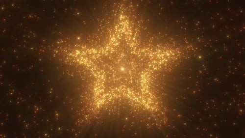 Golden Star Particle Animation for Awards and Celebrations