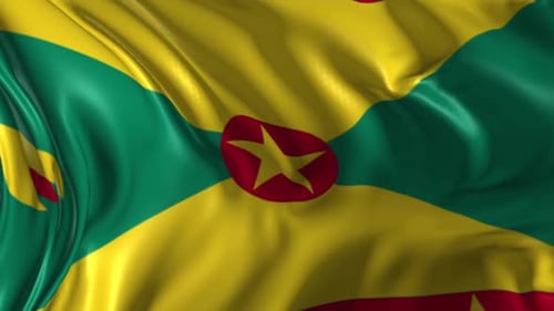 Fluid Grenada National Flag Waving Loop