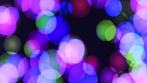 Abstract Colorful Bokeh Lights Seamless Background Loop