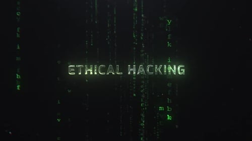 Futuristic Digital Matrix Code Text Reveal for Ethical Hacking