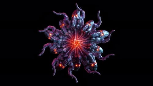 Boucle biomécanique Mandala VJ pour mur