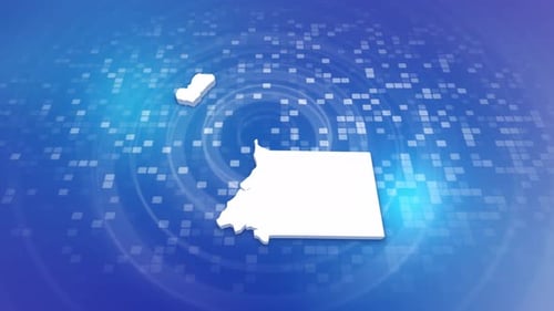 Futuristic Digital Map Outline Animation