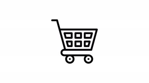 Animated Shopping Cart Fill Line Icon