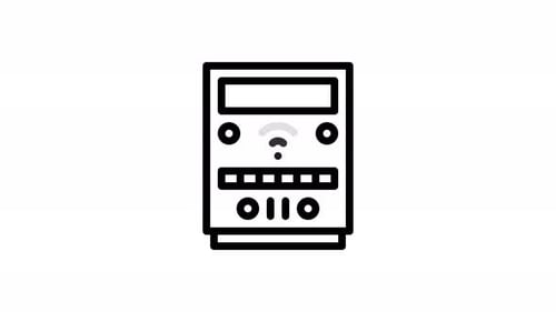 Animated Electronic Device Icon with Wireless Signal