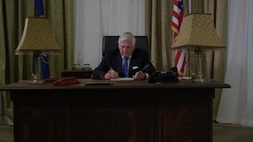 Generic President - White guy sitting in oval office HD
