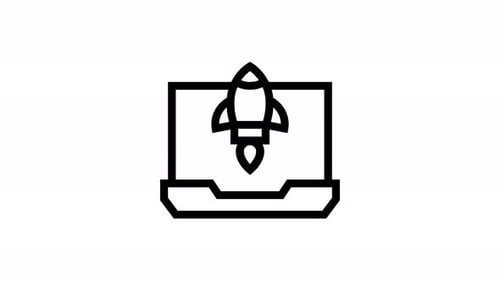 launch line icon animation