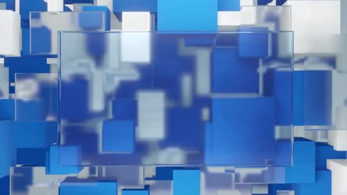 Abstract Blue and White Geometric Background