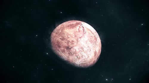 3D Animation of a Rotating Planet in Deep Space