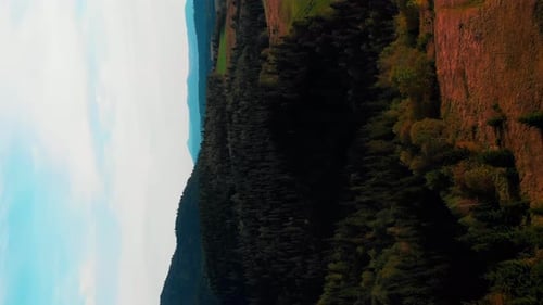 Mountain landscape. Vertical Video
