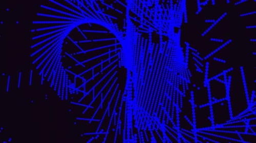 Seamless Abstract Particle Network Grid Lines Motion Background