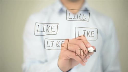 Hand Drawing Like Boxes Repeatedly on Glass