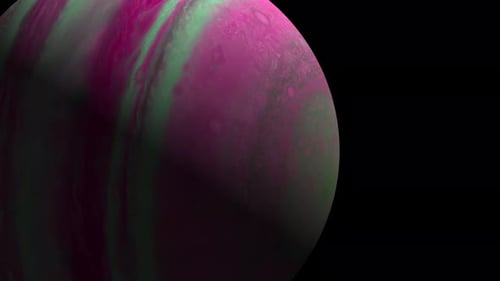 Jupiter rotated planet on space