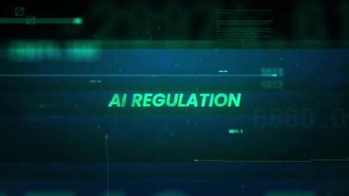 Glitch Title Reveal for AI Regulation Text