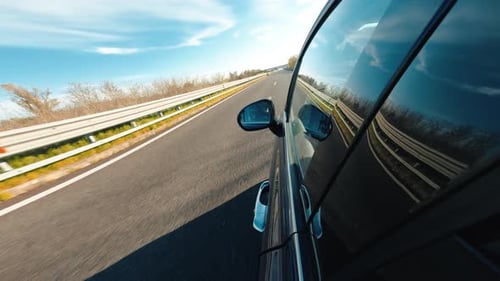 Car Driving On A Highway