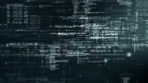 Futuristic Digital Code Data Network HUD Background