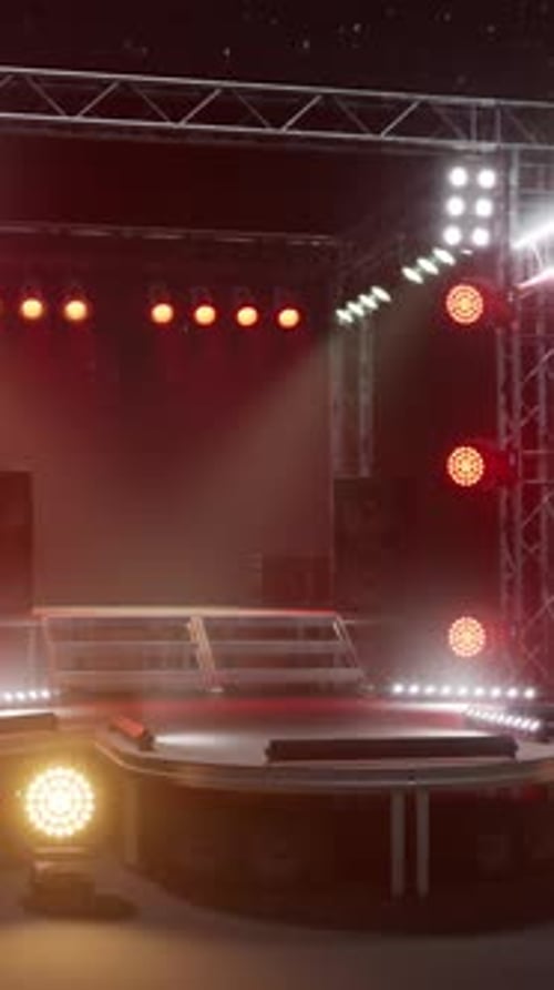 Vertical Stage with Dynamic Concert and Event Lighting