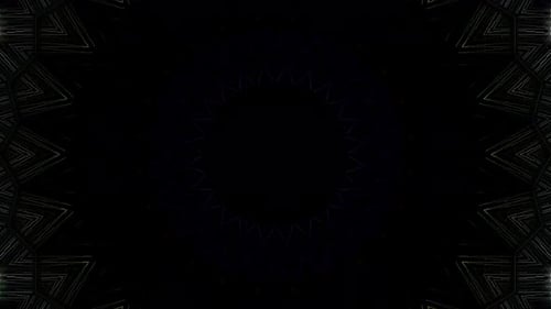 Abstract Symmetrical Glowing Kaleidoscope Geometric Pattern Loop