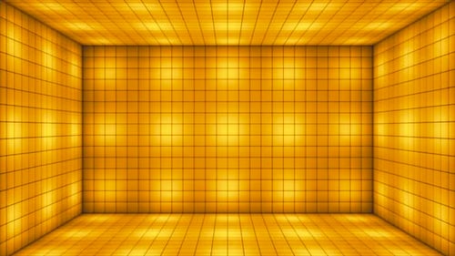 Salle de diffusion de cubes lumineux clignotants de haute technologie, étape 17